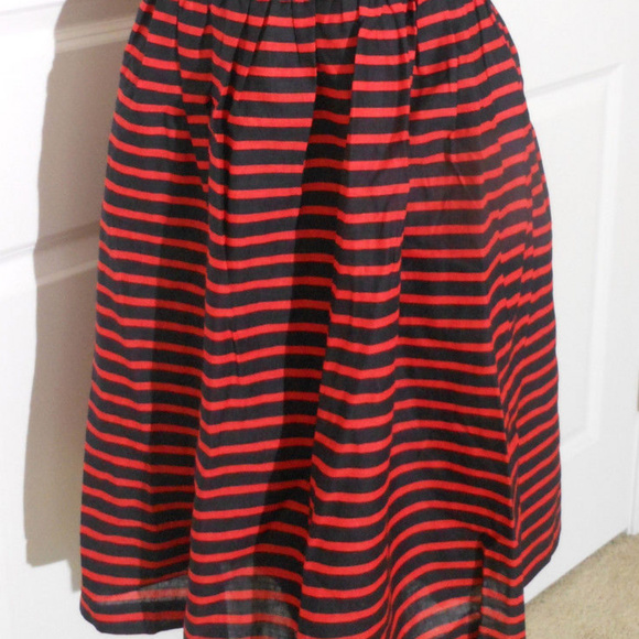 J CREW Stripe Linen Cotton Sundress 2 NWT RED/NAVY - Picture 5 of 7